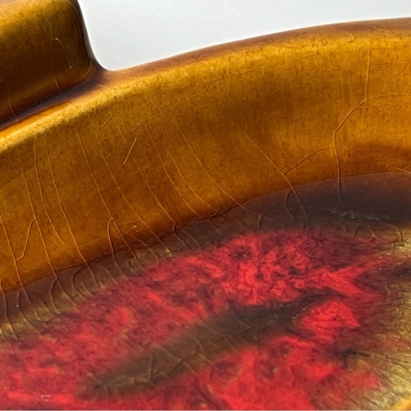 Vintage MCM Wade Of California Ceramic Boomerang Heart Ashtray Coin Trinket Tray - Picture 7 of 13